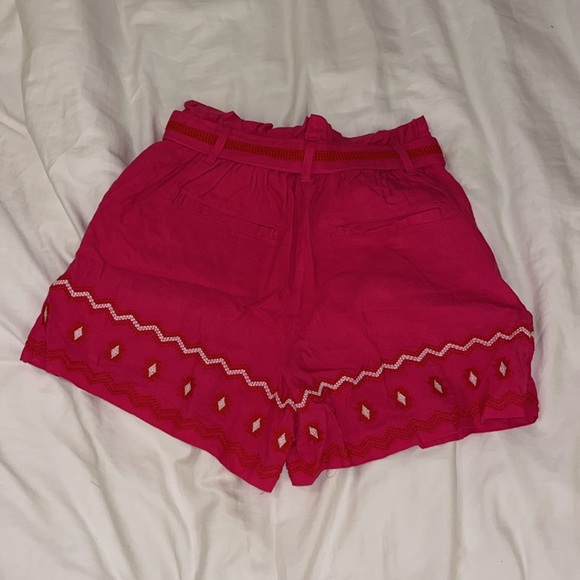 NWT LOFT High waisted paper bag festive pink shorts size XS - Picture 3 of 3